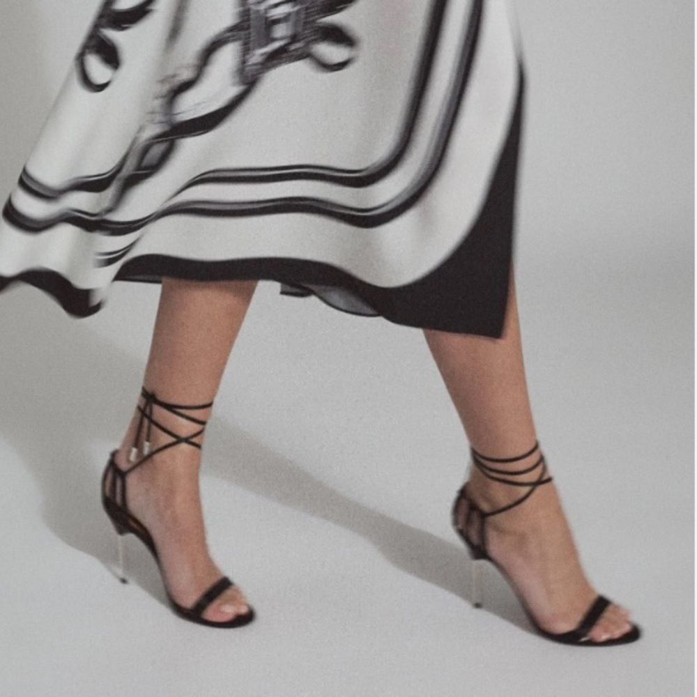 Reiss Black and White Maxi Dress - Picture 6 of 8